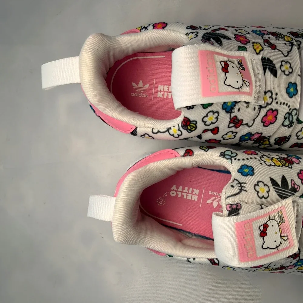 Adidas Superstar 360 Hello Kitty Toddler 7K Slip On White Pink Floral IG5668